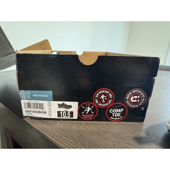 Men’s Sneakers Athletic Shoes SKECHERS Work Jevion Comp Toe 10.5 Slip Resistant - Picture 7 of 7